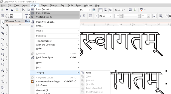 Weld in CorelDraw